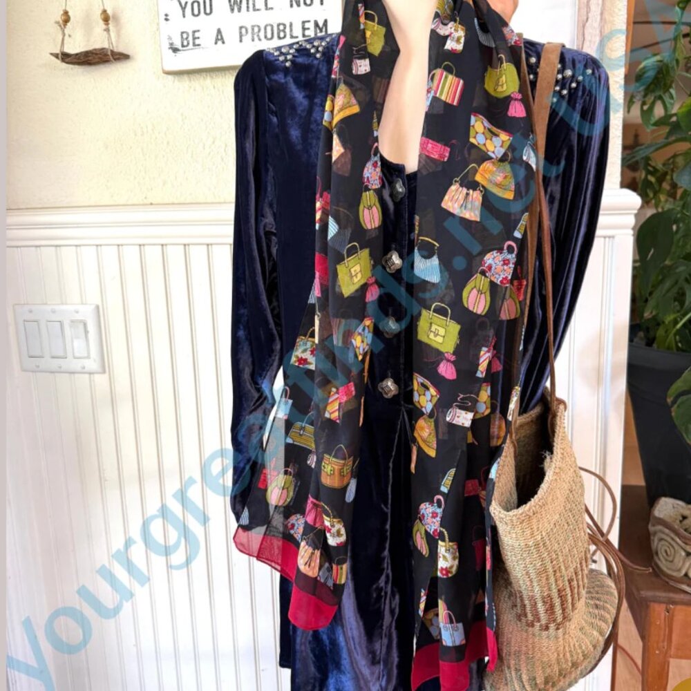 Two Vintage Long Scarves - Picture 2 of 6